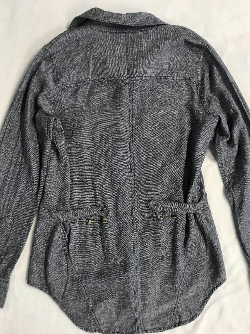 Hurley Ex-Boyfriend Wilson Fit Shirt S 100% Cotton Charcoal Gray - Picture 5 of 13